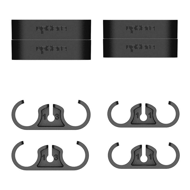 upHere CPU Liquid Coolers Tube Combs 8 Pieces Set =4 Pieces for Tube Diameter Up to 11 mm （0.43in）/4 Pieces for Tube Diameter Up to 13 mm （0.51in） Black-CM508 - Image 1
