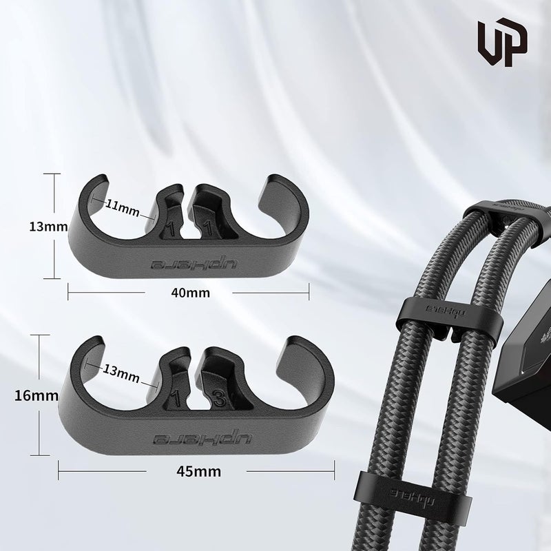 upHere CPU Liquid Coolers Tube Combs 8 Pieces Set =4 Pieces for Tube Diameter Up to 11 mm （0.43in）/4 Pieces for Tube Diameter Up to 13 mm （0.51in） Black-CM508 - Image 3