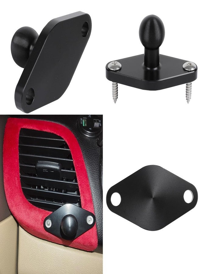 Leenconghui Aluminum AMPS to 17mm Ball Adapter with Extension Rod for Car Phone Holder, Drill Mount Ball Plate Base Meets Industry Standard AMPS Hole Pattern,Compatible with Garmin GPS Nuvi Dezl Drive Zumo RV - Image 3