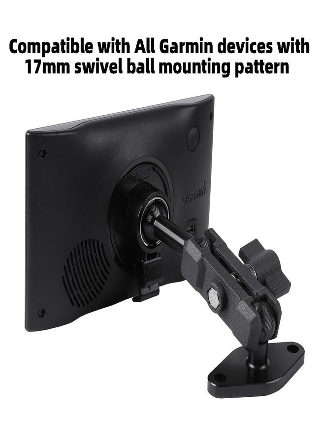 Leenconghui Aluminum AMPS to 17mm Ball Adapter with Extension Rod for Car Phone Holder, Drill Mount Ball Plate Base Meets Industry Standard AMPS Hole Pattern,Compatible with Garmin GPS Nuvi Dezl Drive Zumo RV - Image 5