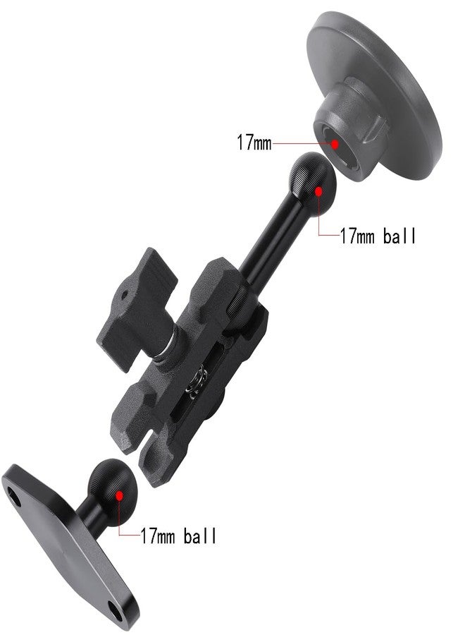 Leenconghui Aluminum AMPS to 17mm Ball Adapter with Extension Rod for Car Phone Holder, Drill Mount Ball Plate Base Meets Industry Standard AMPS Hole Pattern,Compatible with Garmin GPS Nuvi Dezl Drive Zumo RV - Image 4