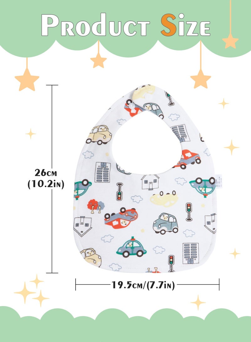 URbazaar 8 Pack Dribble Bibs, Soft Cotton Baby Teething Bibs Waterproof Drool Bibs (Multicolour). - Image 2