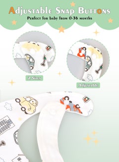 URbazaar 8 Pack Dribble Bibs, Soft Cotton Baby Teething Bibs Waterproof Drool Bibs (Multicolour).  - Image 4