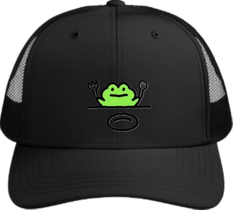 Frog Plain unisex baseball cap Black 18