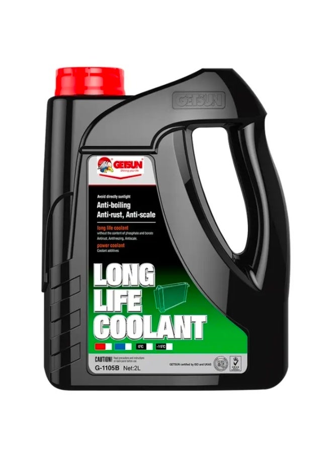 GETSUN Long Life Coolant G-1105B 2L – Anti-Rust, Anti-Scale & Anti-Boiling Radiator Coolant for Car Engine Cooling System | Green - Image 1