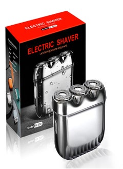Mini Shaver for Men Electric Razor Portable Travel Shaver Pocket Size Small USB Type C Electric Razor Wet Dry with 3 Rotary Shaver Head Men Cordless Battery Shavers for Men Beard Shaving
