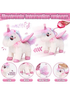 G.C Unicorns Gifts For Girls Toys 3 4 5 6 Year Old, Walking Talking Electronic Interactive Remote Control Plush Unicorn & Costume, Pretend Play Pet Care Toy Birthday Gift For Toddler Kid Girl Age 3+  - Image 2