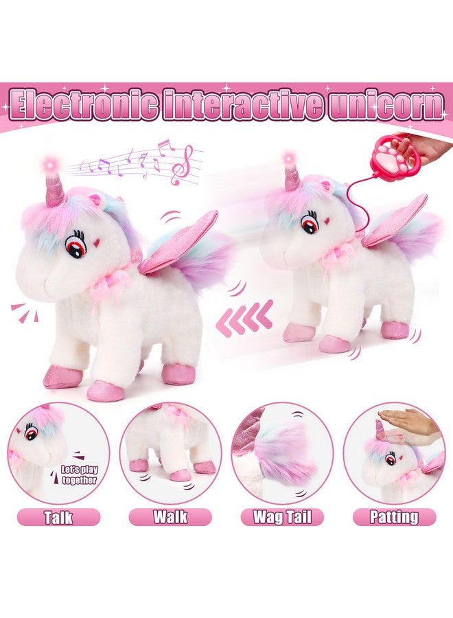 G.C Unicorns Gifts For Girls Toys 3 4 5 6 Year Old, Walking Talking Electronic Interactive Remote Control Plush Unicorn & Costume, Pretend Play Pet Care Toy Birthday Gift For Toddler Kid Girl Age 3+ - Image 2