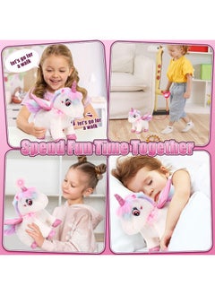 G.C Unicorns Gifts For Girls Toys 3 4 5 6 Year Old, Walking Talking Electronic Interactive Remote Control Plush Unicorn & Costume, Pretend Play Pet Care Toy Birthday Gift For Toddler Kid Girl Age 3+  - Image 3