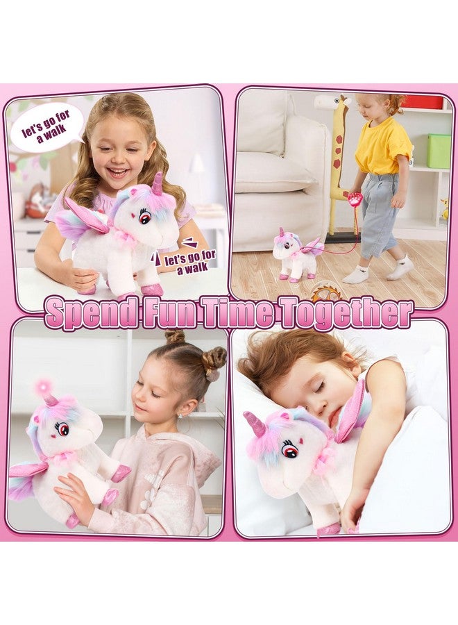 G.C Unicorns Gifts For Girls Toys 3 4 5 6 Year Old, Walking Talking Electronic Interactive Remote Control Plush Unicorn & Costume, Pretend Play Pet Care Toy Birthday Gift For Toddler Kid Girl Age 3+ - Image 3