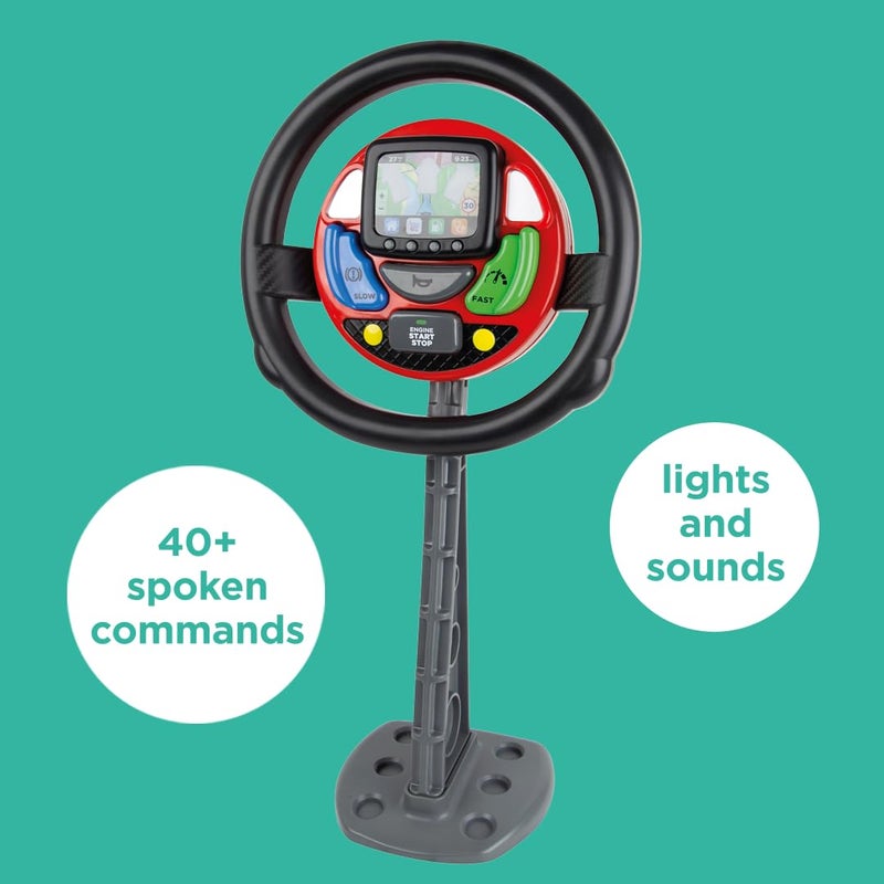 Casdon GPS Steering Wheel. Interactive Driving Toy for Kids 3+. Features Spoken Commands & Realistic Sounds. Boosts Motor Skills - Image 3