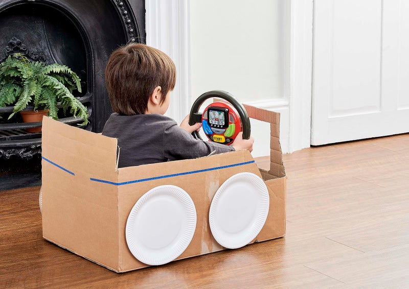 Casdon GPS Steering Wheel. Interactive Driving Toy for Kids 3+. Features Spoken Commands & Realistic Sounds. Boosts Motor Skills - Image 2