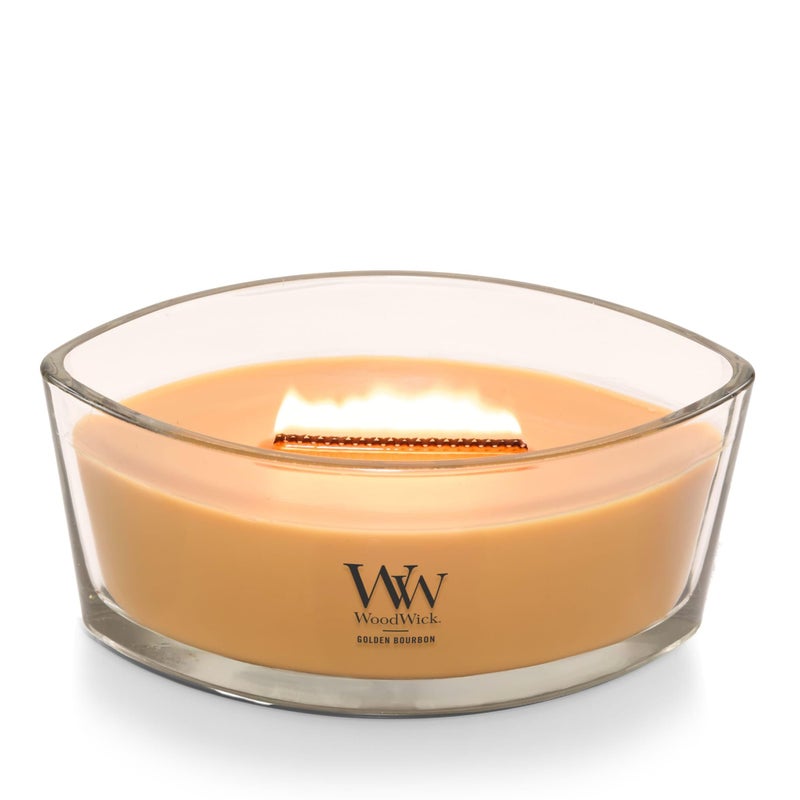 WoodWick Golden Bourbon Holiday Candle Gifts for Women and Men, 16 oz Ellipse Candle with Crackling Wick - Image 2