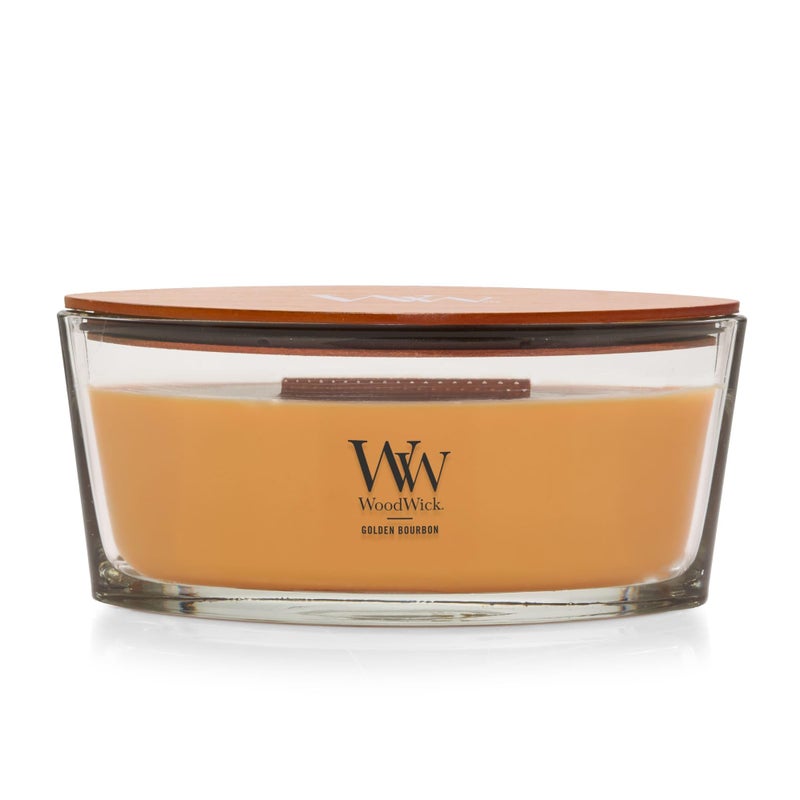 WoodWick Golden Bourbon Holiday Candle Gifts for Women and Men, 16 oz Ellipse Candle with Crackling Wick - Image 3