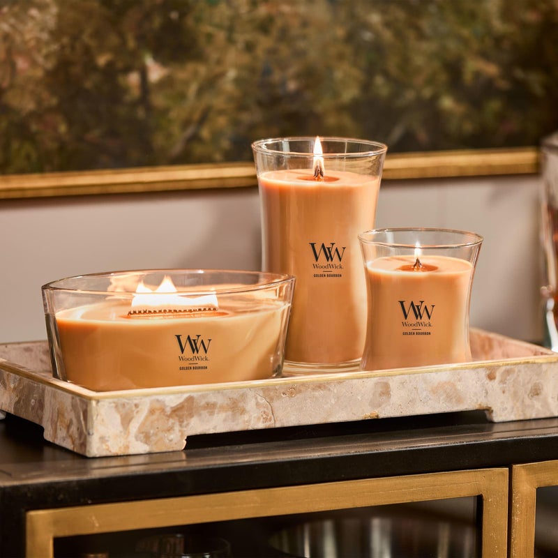 WoodWick Golden Bourbon Holiday Candle Gifts for Women and Men, 16 oz Ellipse Candle with Crackling Wick - Image 5