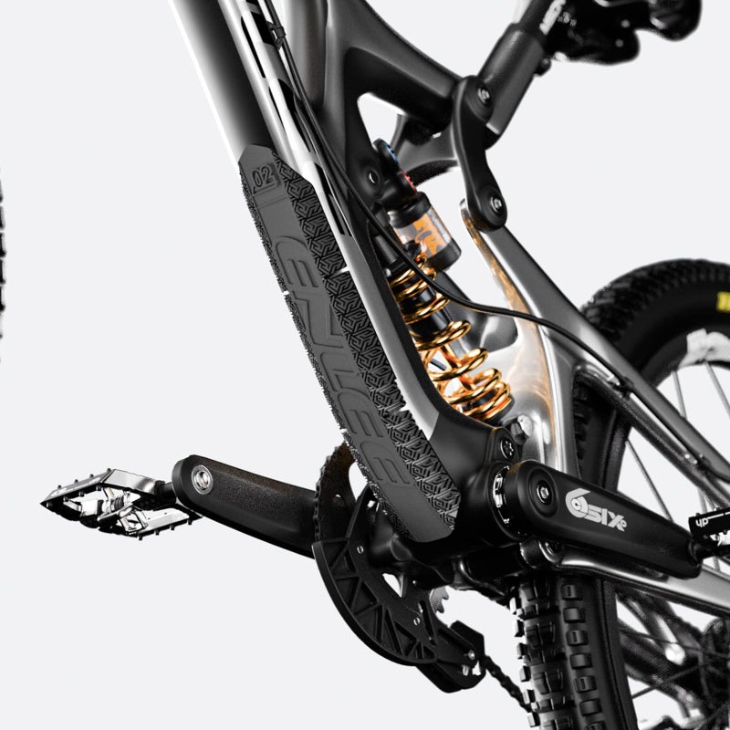 ENLEE Mountain Bike Down Tube Frame Protector, 3M MTB Bicycle Frame Guard - Protect The Bike from Collision and Scratch (Black 2) - Image 4