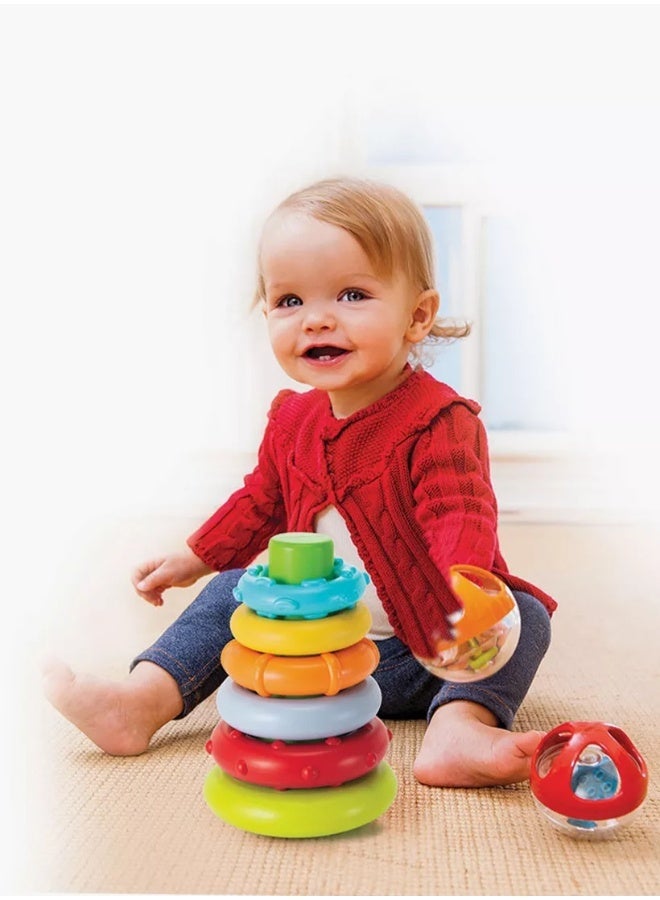 TOY GARDEN Rock'N Stack Rings Toy for Babies – Colorful Educational Ring Stacker for Toddlers – Classic Early Learning Toy for Fine Motor Skills, Shape & Color Recognition - Image 4