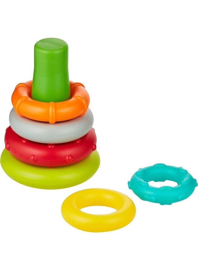 TOY GARDEN Rock'N Stack Rings Toy for Babies – Colorful Educational Ring Stacker for Toddlers – Classic Early Learning Toy for Fine Motor Skills, Shape & Color Recognition - Image 5