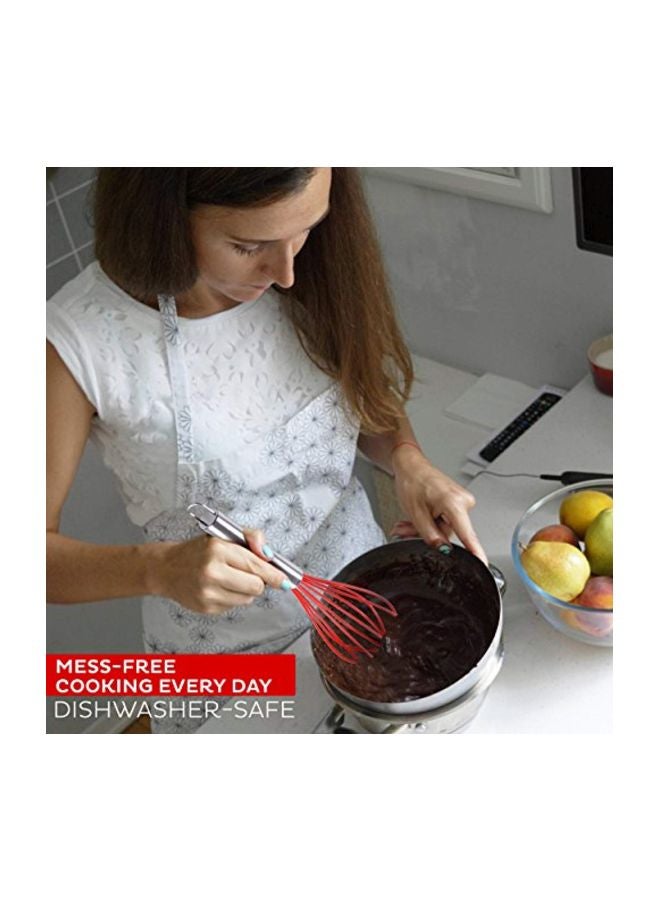 Wired Whisk مجموعة خفاقات سيليكون من 3 - خفاق سلكي للطهي غير مخدش - خفاقات للطهي - خفاق يدوي - أداة خفق - أداة خفق من الفولاذ المقاوم للصدأ - Image 5