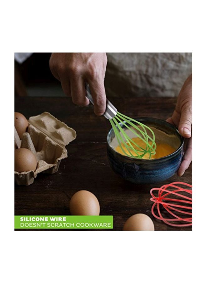 Wired Whisk مجموعة خفاقات سيليكون من 3 - خفاق سلكي للطهي غير مخدش - خفاقات للطهي - خفاق يدوي - أداة خفق - أداة خفق من الفولاذ المقاوم للصدأ - Image 3