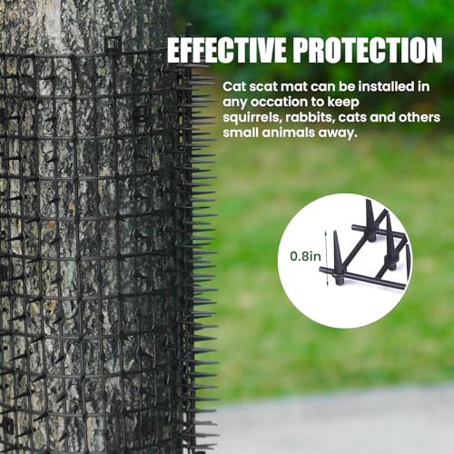 Aurnoet Cat Scat Mat with Spikes 6.5FT Cat Deterrent Mats Plastic Scat Mat for Dogs and Cats Spike Deterrent - Image 4