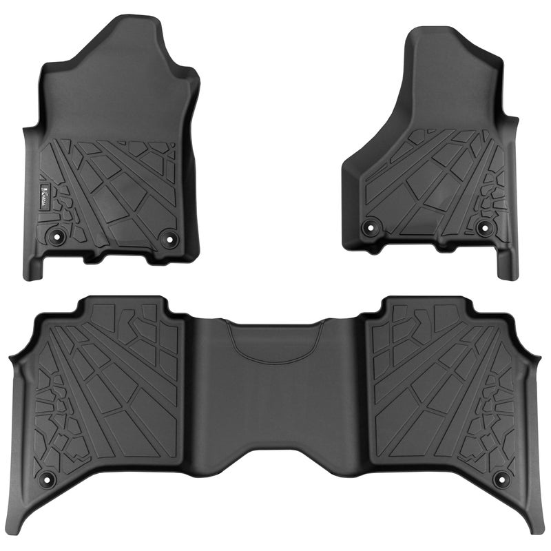 KARPAL Floor Mats for Ram 25003500 Crew Cab 20192025 TPE AllWeather Floor Liners 1st 2nd Row Car Mats Ram Accessories