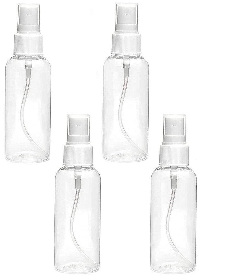NOZOMI NOZOMI Transparent Empty Refillable Reusable Fine Mist Spray Bottle for Perfume Travel with DIY Sticker Set 100ml Pack of 4 With Freebee - Image 2