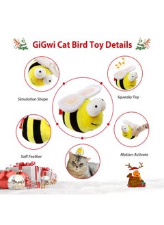 GIGWI Gigwi Interactive Squeaking Cat Toy，Chirpy Bee Sound Toy for Cats，Melody Chaser Play Squeak Kitten Toy for Boredom  - Image 1