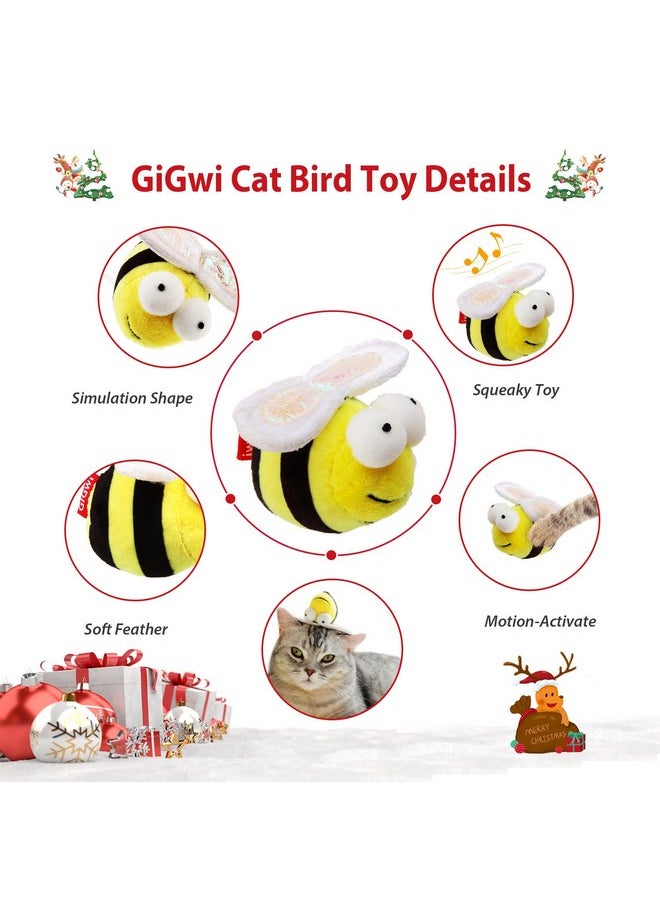 GIGWI - Gigwi Interactive Squeaking Cat Toy，Chirpy Bee Sound Toy for Cats，Melody Chaser Play Squeak Kitten Toy for Boredom - Image 1