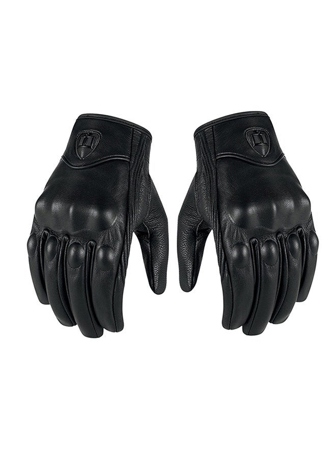 MUNTAQI Pair Of Genuine Leather Touch Screen Motorcycle Glove - Image 1