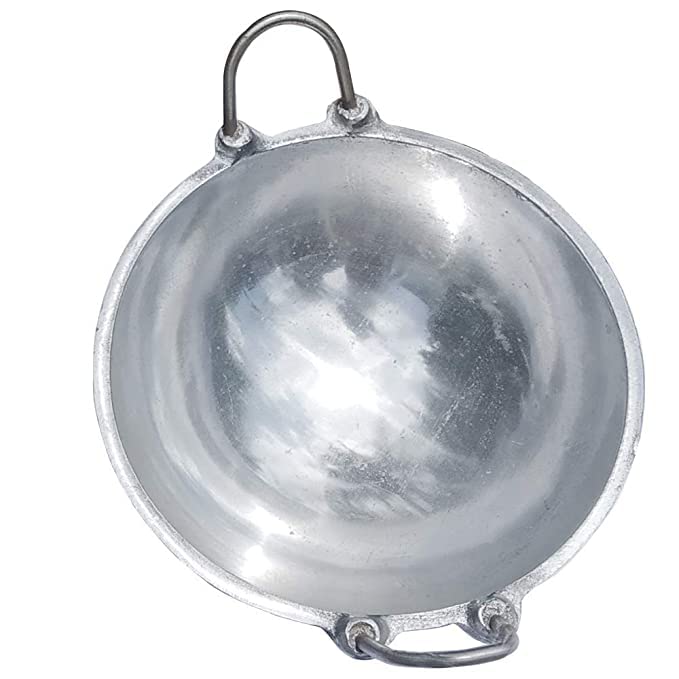 RKR KITCHEN HINDALIUMINDOLIUMINDALIUM KADAIAluminium Alloy Mini 8 Inch Silver - Image 1
