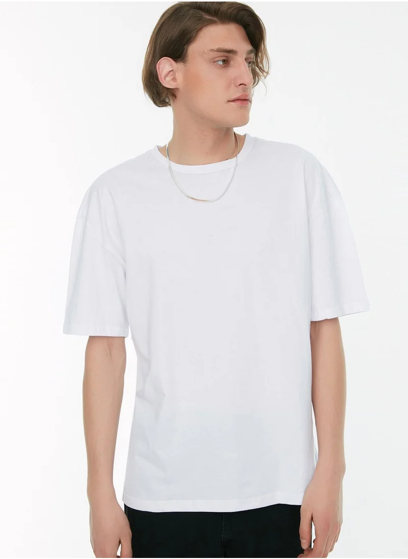 trendyol Back Print Crew Neck T-Shirt