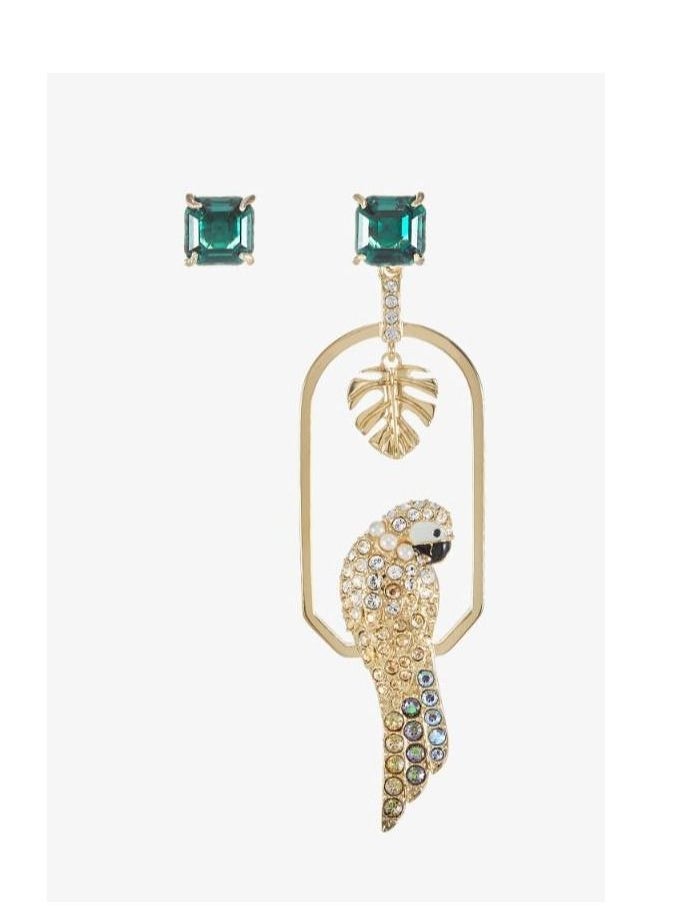 Chomel - SWAROVSKI TROPICAL PARROT Pierced Earrings, Light Ombre, Gold-tone plated - Image 1