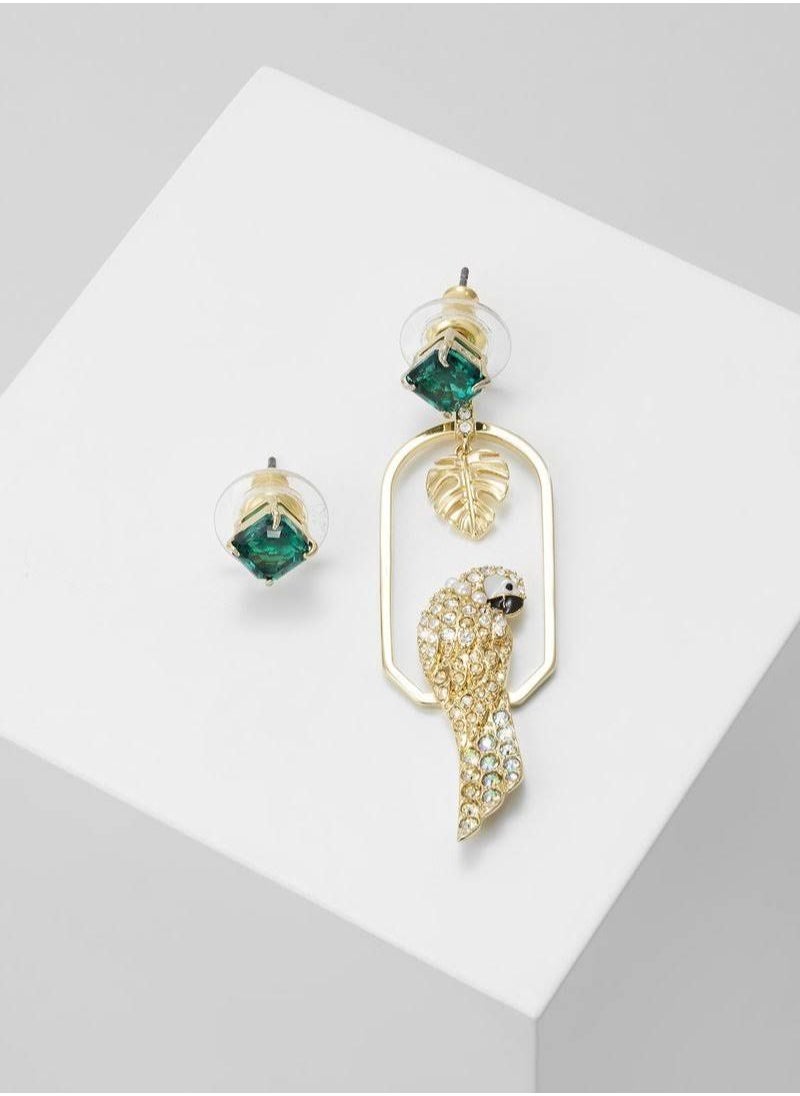 Chomel - SWAROVSKI TROPICAL PARROT Pierced Earrings, Light Ombre, Gold-tone plated - Image 1