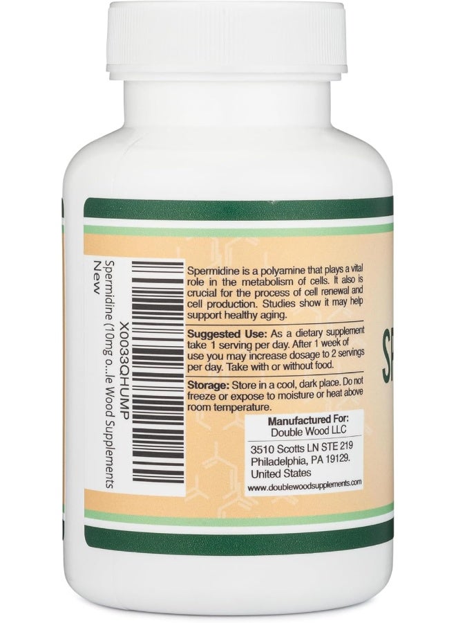Double Wood Supplements مكملات دابل وود سبيرميدين 10 ملغ لكل حصة - Image 4