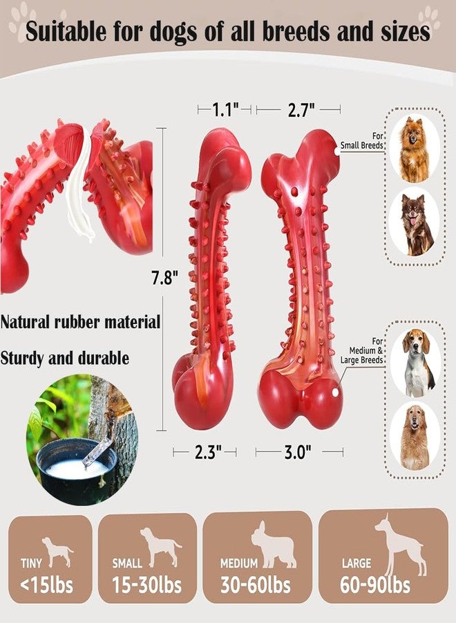 SLAUNT Durable Natural Rubber Dog Chewing Toys,Indestructible Dog Chew Toy,Puppy Chew Toy for Aggressive Chewers,Teeth Cleaning & Reduce Boredom for Small Medium Large Breeds（Red） - Image 4