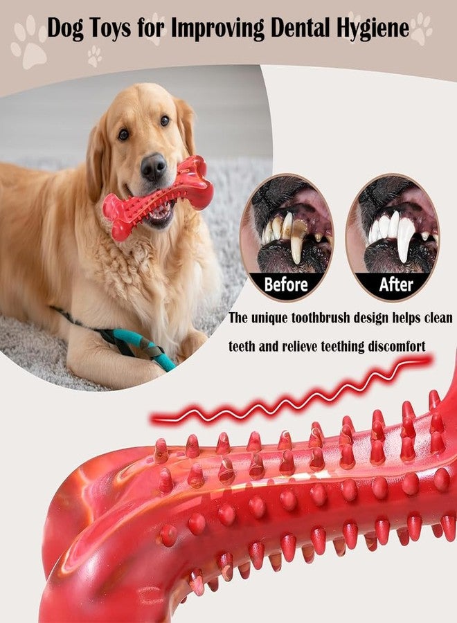 SLAUNT Durable Natural Rubber Dog Chewing Toys,Indestructible Dog Chew Toy,Puppy Chew Toy for Aggressive Chewers,Teeth Cleaning & Reduce Boredom for Small Medium Large Breeds（Red） - Image 3