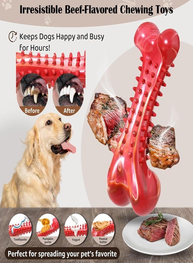 SLAUNT Durable Natural Rubber Dog Chewing Toys,Indestructible Dog Chew Toy,Puppy Chew Toy for Aggressive Chewers,Teeth Cleaning & Reduce Boredom for Small Medium Large Breeds（Red） - Image 5