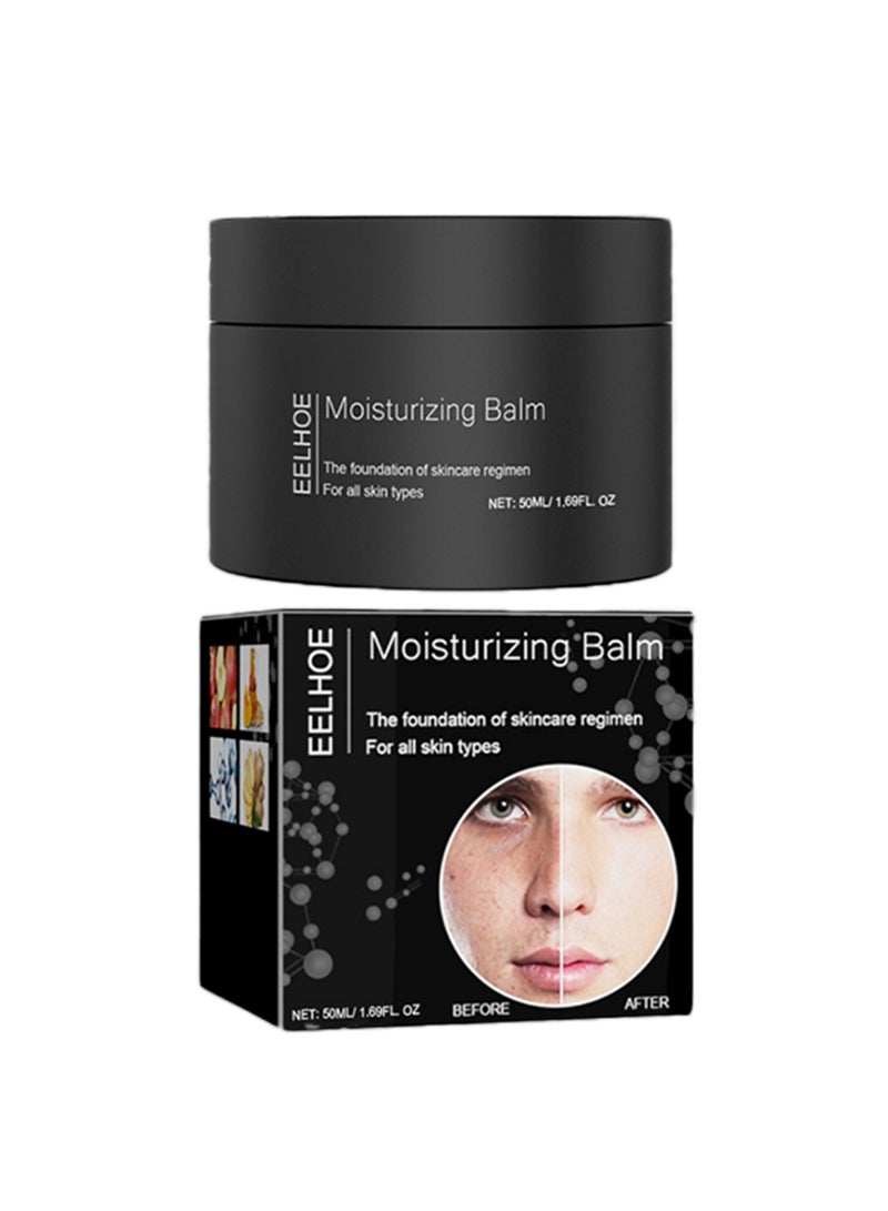 EELHOE 50ml Moisturizing Balm Deep Hydration Roughness Smooth Dryness Skin Reduces Soothing Repairing Face Cream Acne Fading Marks Anti Wrinkle Oil Control Pores Reducer Hydrating Whitening Skin Care Face Balm - Image 1