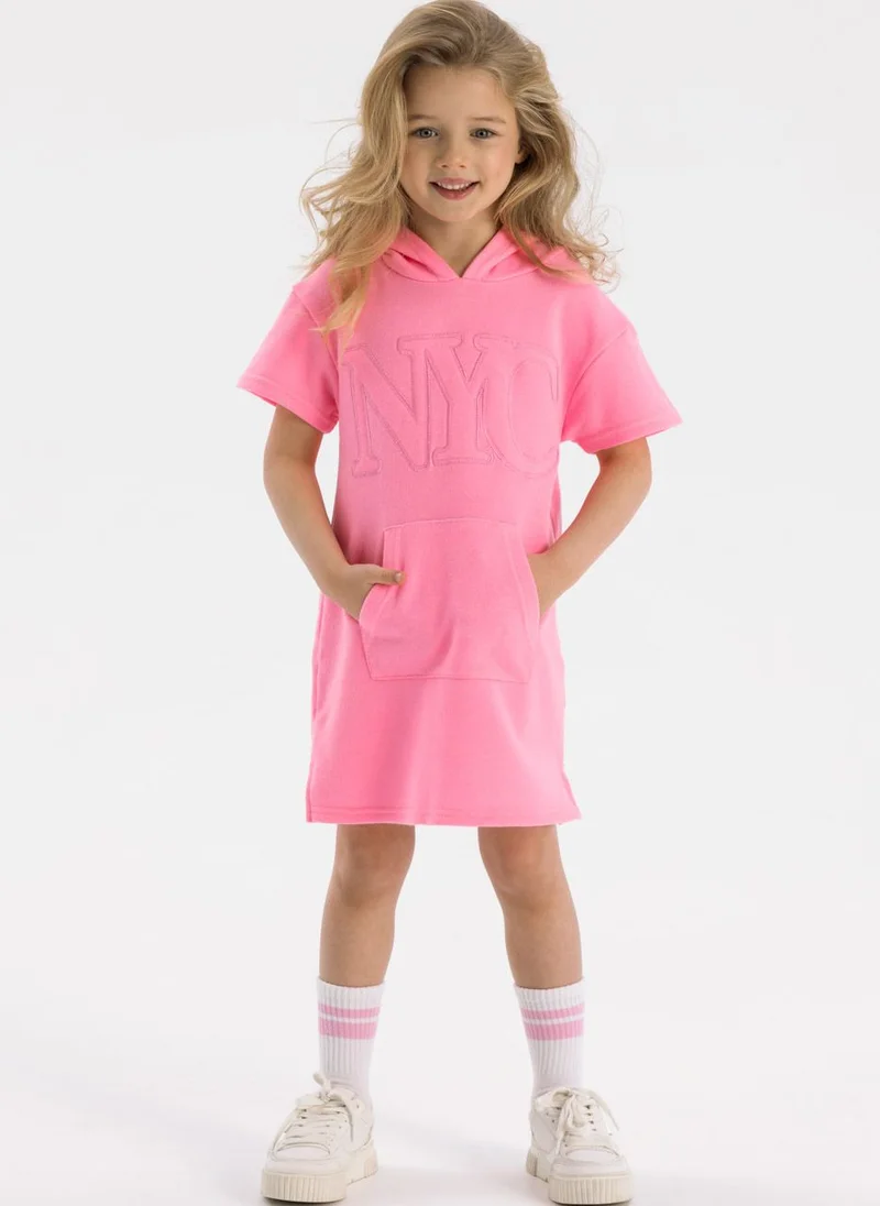 مينوتي Kids Short Sleeve Fleece Hooded Dress