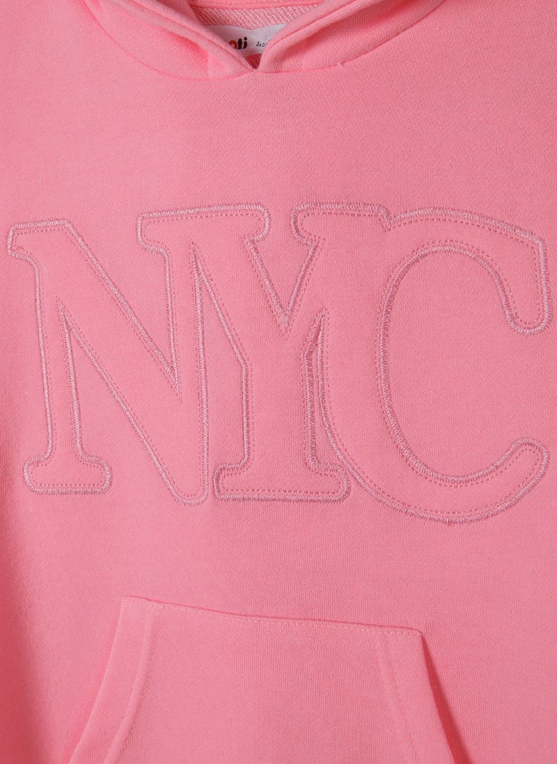 MINOTI Pink Hoodie Dress  - Image 5