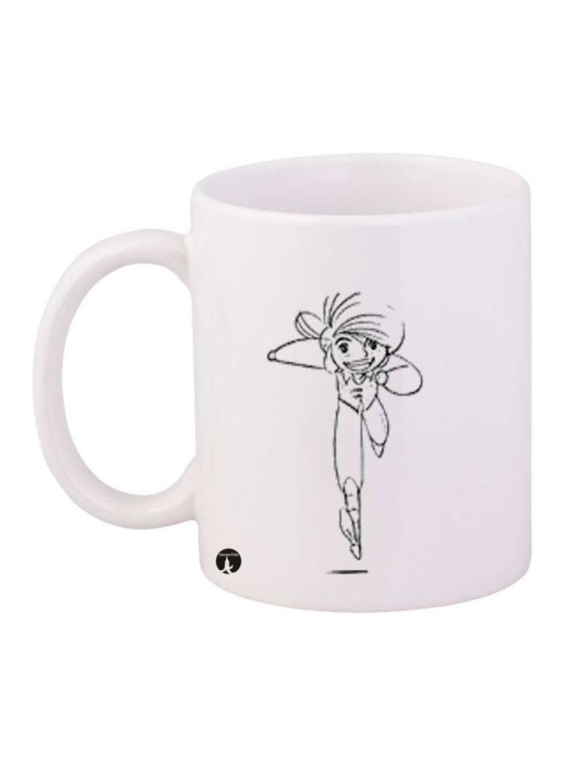 RKN Anime Jazeerat Al Kanz Printed Mug White/Black Standard Size