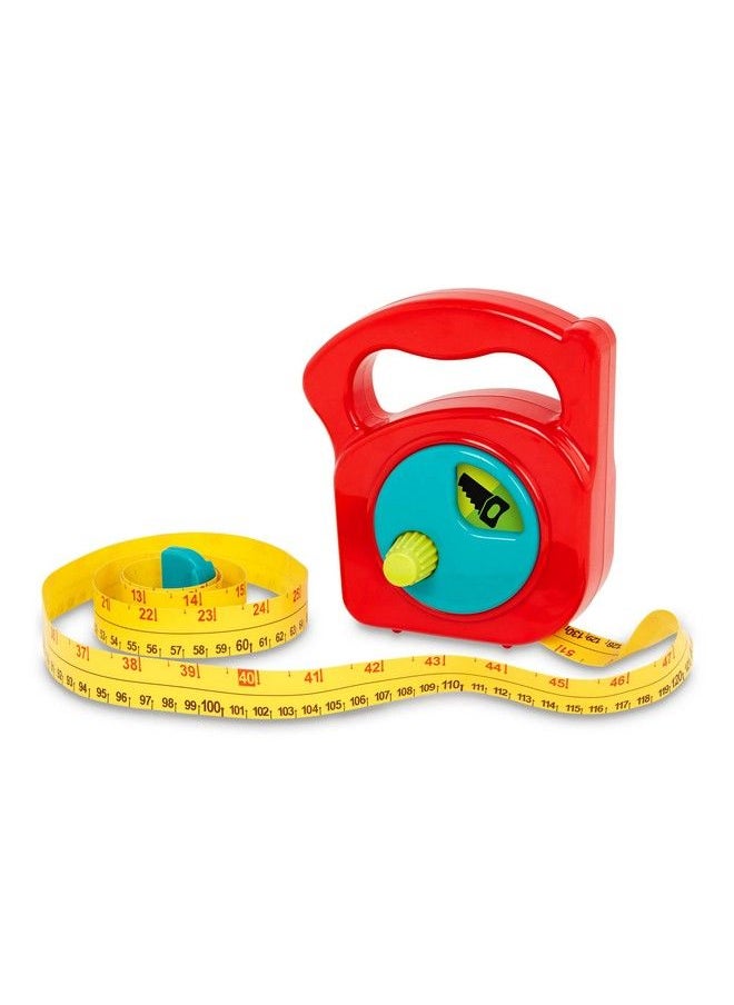 BATTAT - Toy Measuring Tape Working Reel & Easyhold Handle Tool Discovery Carousel Metric & Imperial Units 2 Years + Big Tape Measure - Image 1