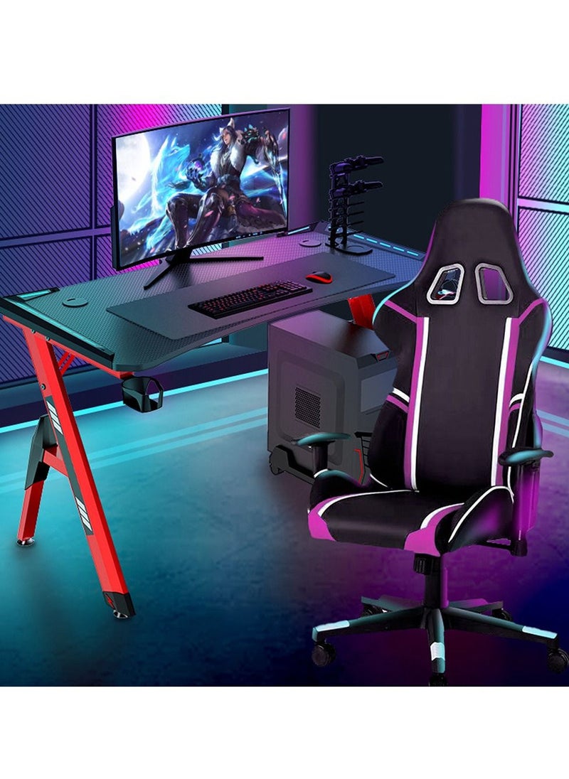Arabest - Gaming Desk,47 Inch PC Computer Desk, Home Office Desk Table Gamer Workstation, Simple Game Table, Black - Image 1
