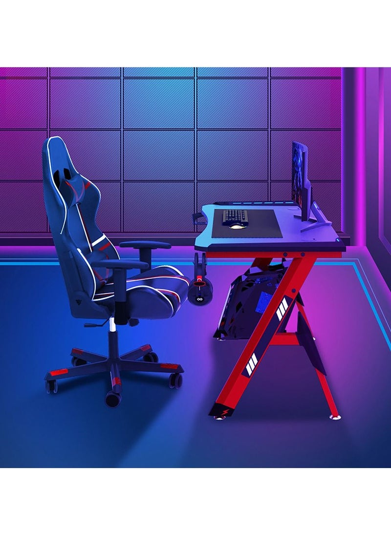 Arabest - Gaming Desk,47 Inch PC Computer Desk, Home Office Desk Table Gamer Workstation, Simple Game Table, Black - Image 1