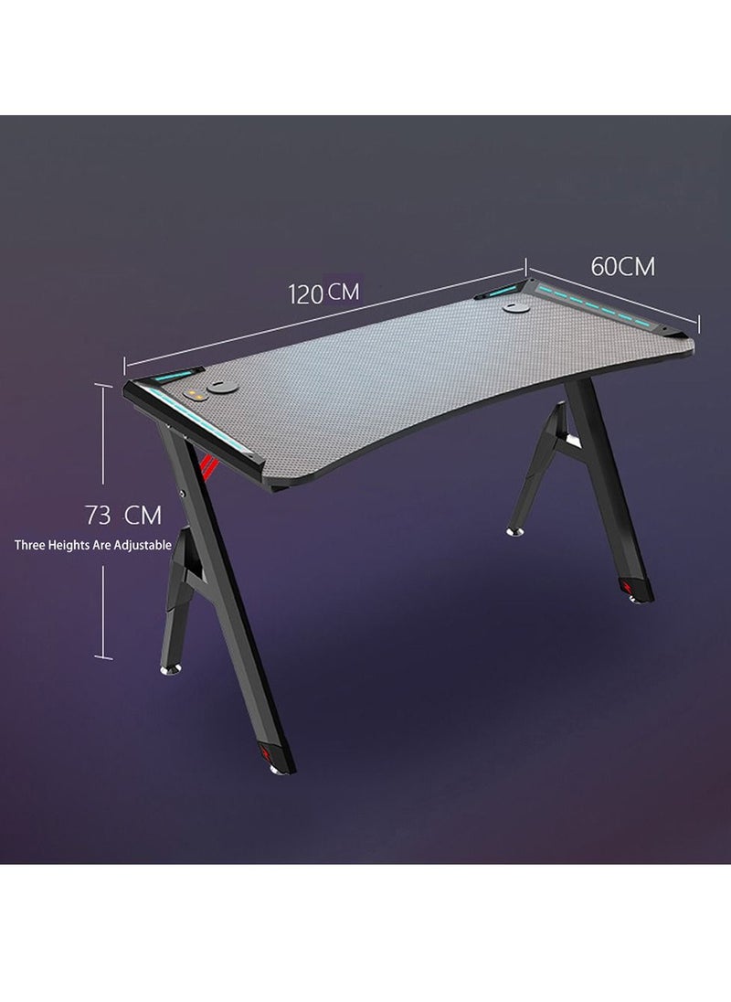 Arabest - Gaming Desk,47 Inch PC Computer Desk, Home Office Desk Table Gamer Workstation, Simple Game Table, Black - Image 1