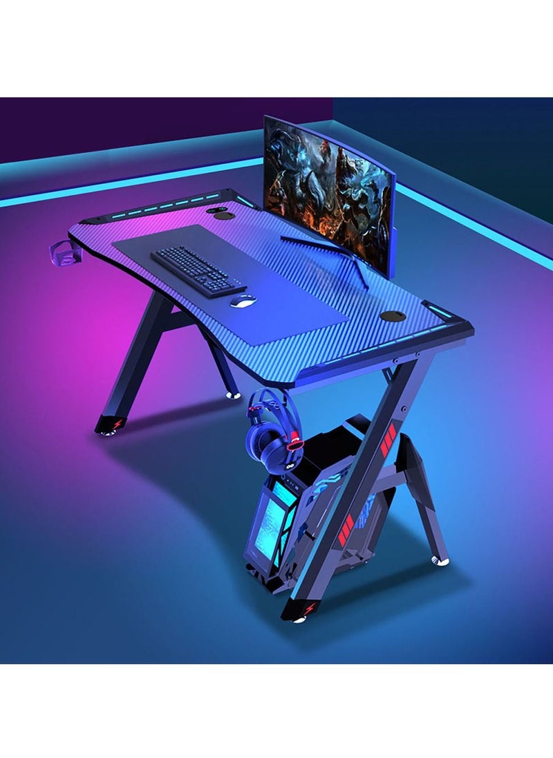 Arabest - Gaming Desk,47 Inch PC Computer Desk, Home Office Desk Table Gamer Workstation, Simple Game Table, Black - Image 1