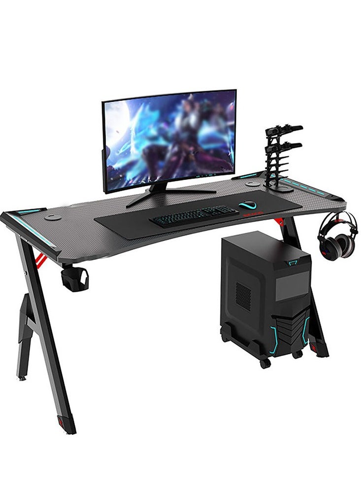Arabest - Gaming Desk,47 Inch PC Computer Desk, Home Office Desk Table Gamer Workstation, Simple Game Table, Black - Image 1