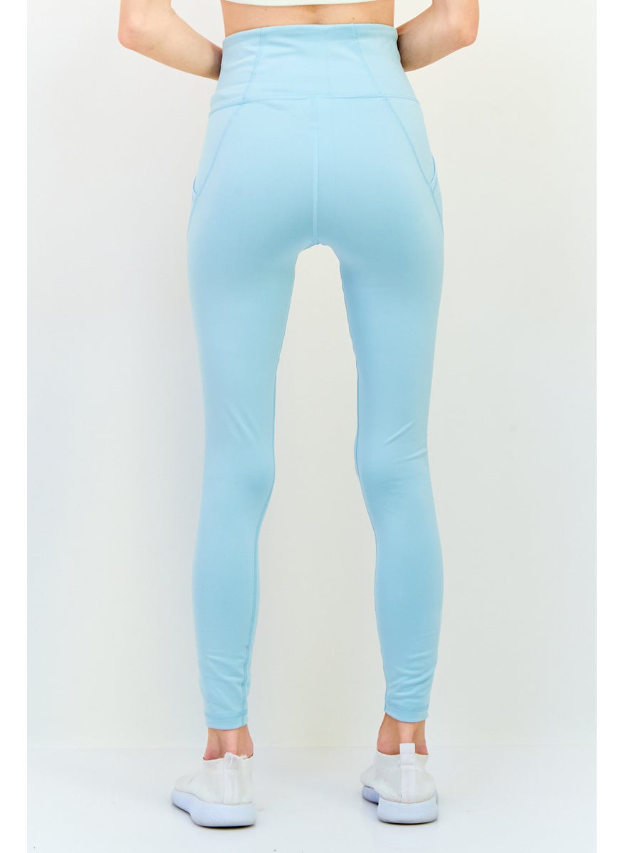 PUMA Women Sportswear Fit Training Tights, Turquoise  - Image 3