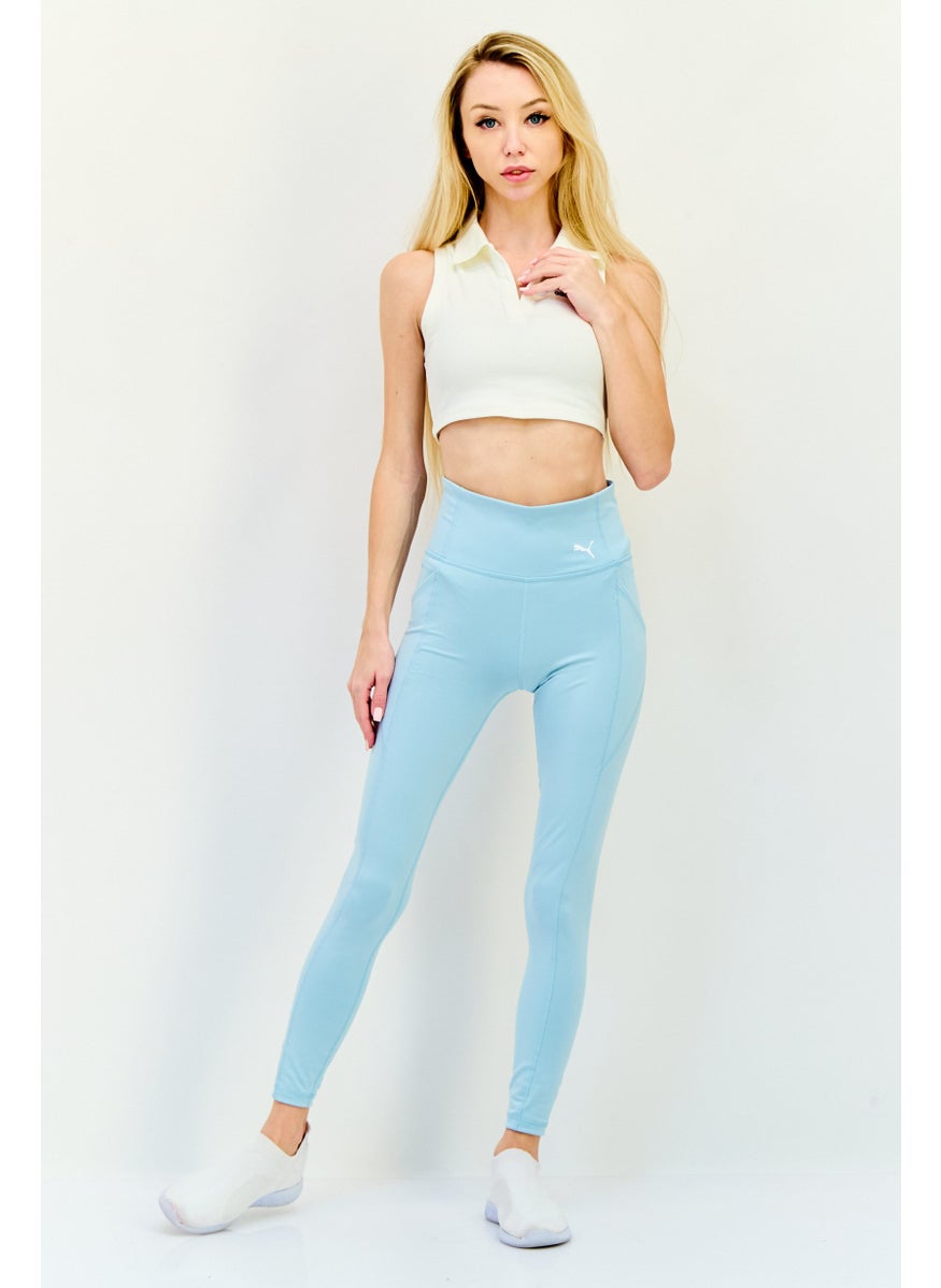 PUMA Women Sportswear Fit Training Tights, Turquoise  - Image 4